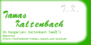 tamas kaltenbach business card